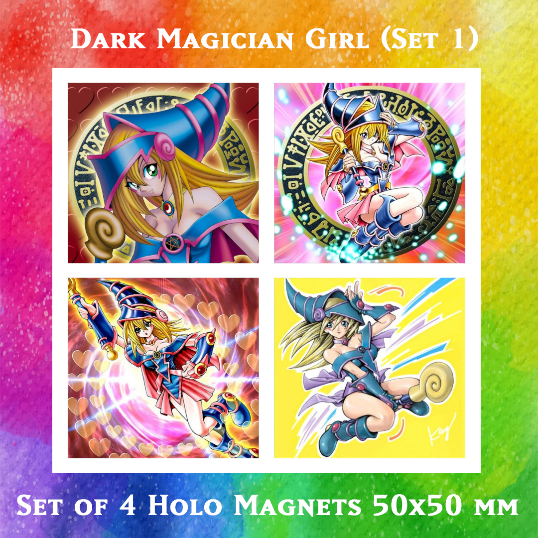 Dark Magician Girl (Set#1) - 4x Holo Magnets