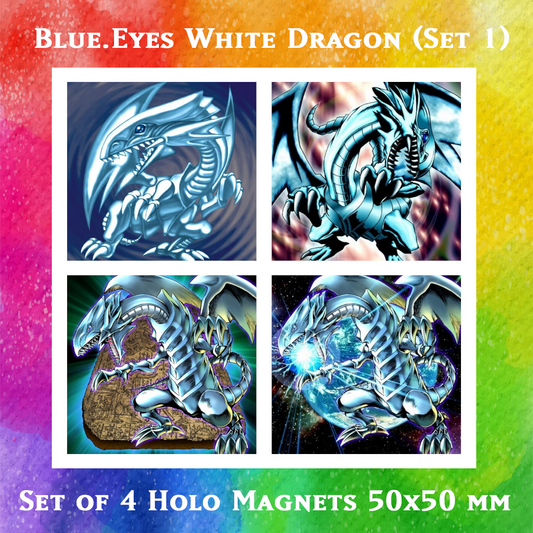 Blue-Eyes White Dragon (Set#1) - 4x Holo Magnets