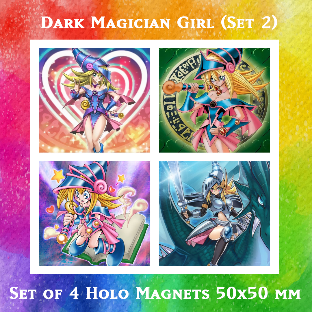 Dark Magician Girl (Set#2) - 4x Holo Magnets