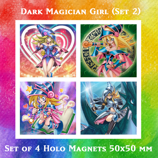 Dark Magician Girl (Set#2) - 4x Holo Magnets