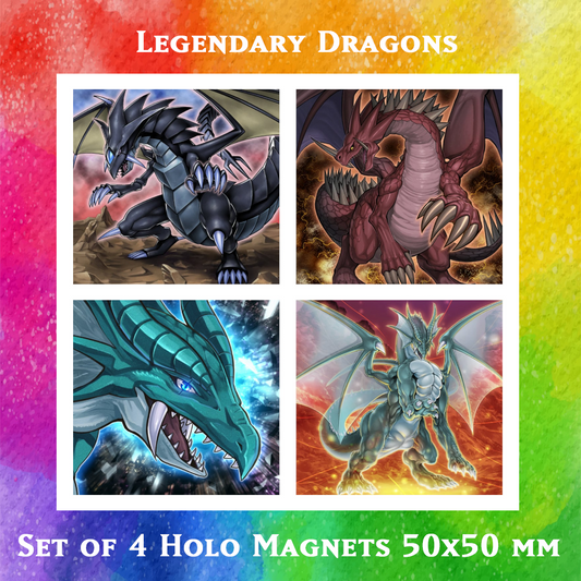 Legendary Dragons - 4x Holo Magnets