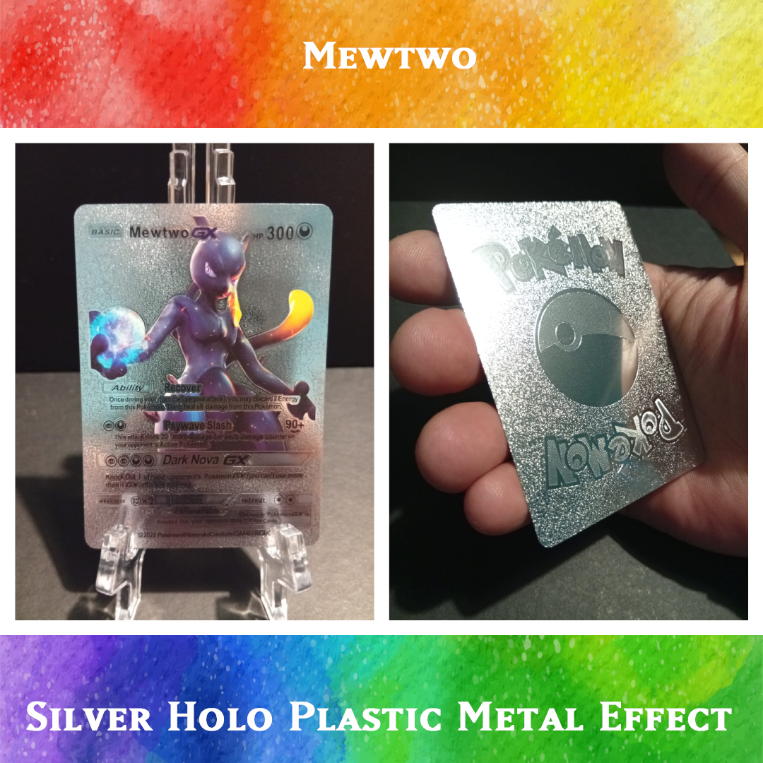 Mewtwo - Pokemon Orica Silver Foil Card Yugioh Orica Vintage Mewtwo - Pokemon Orica Silver Foil Card Yugioh Orica Vintage