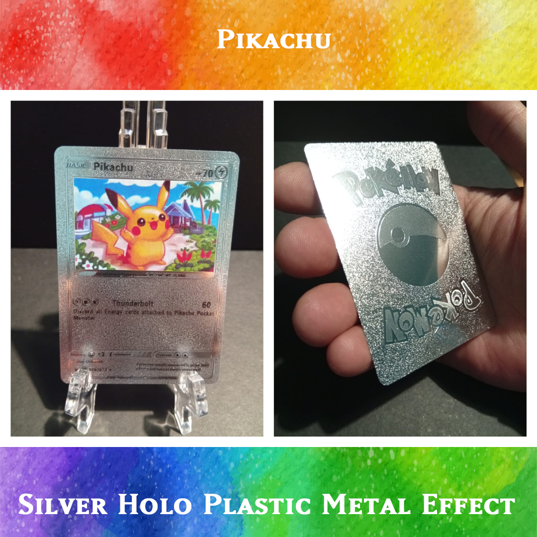 Pikachu - Pokemon Orica Silver Foil Card  Yugioh Orica Vintage