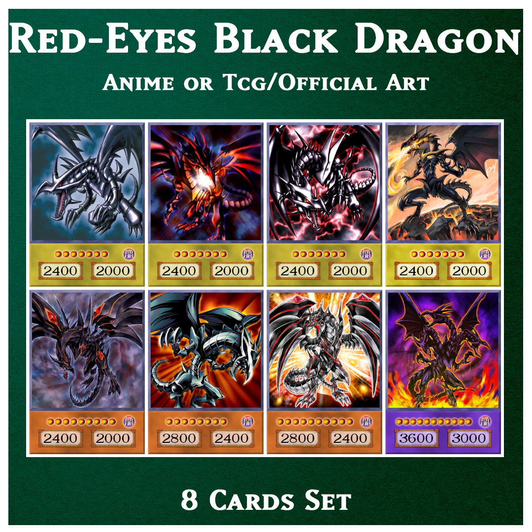 Red-Eyes Black Dragon - 8 cards