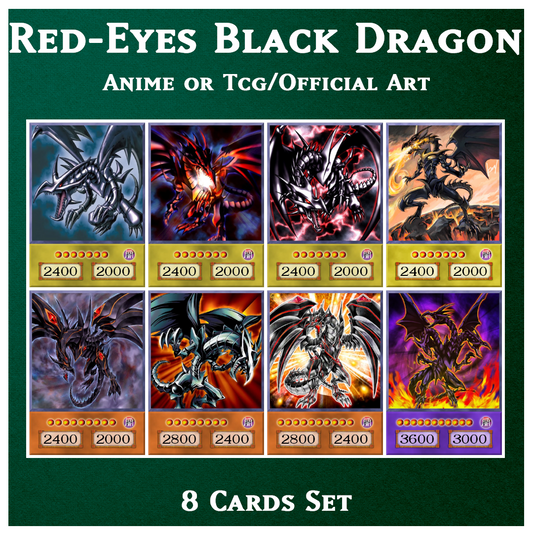 Red-Eyes Black Dragon - 8 cards