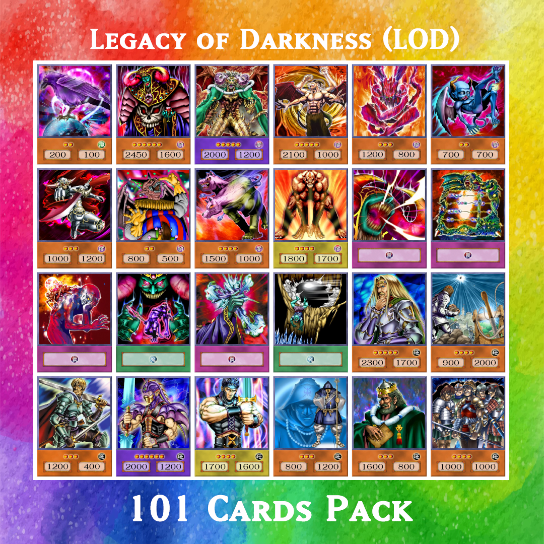 Yugioh Orica - Legacy of Darkness (LOD) Booster Pack of 101 cards Yugioh Orica Vintage Yugioh Orica - Legacy of Darkness (LOD) Booster Pack of 101 cards Yugioh Orica Vintage