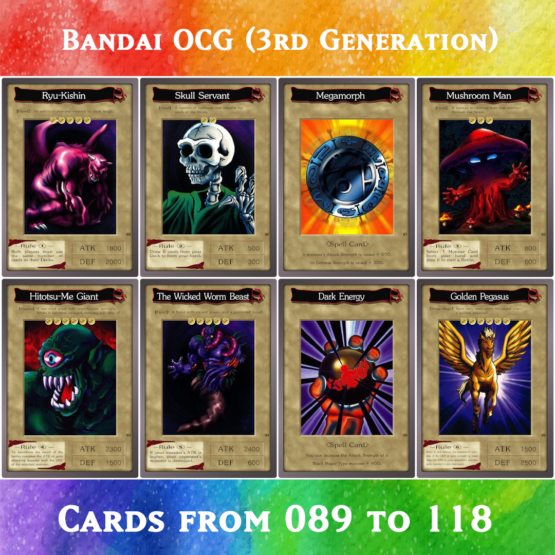 Yugioh Orica Bandai OCG 3rd Generation