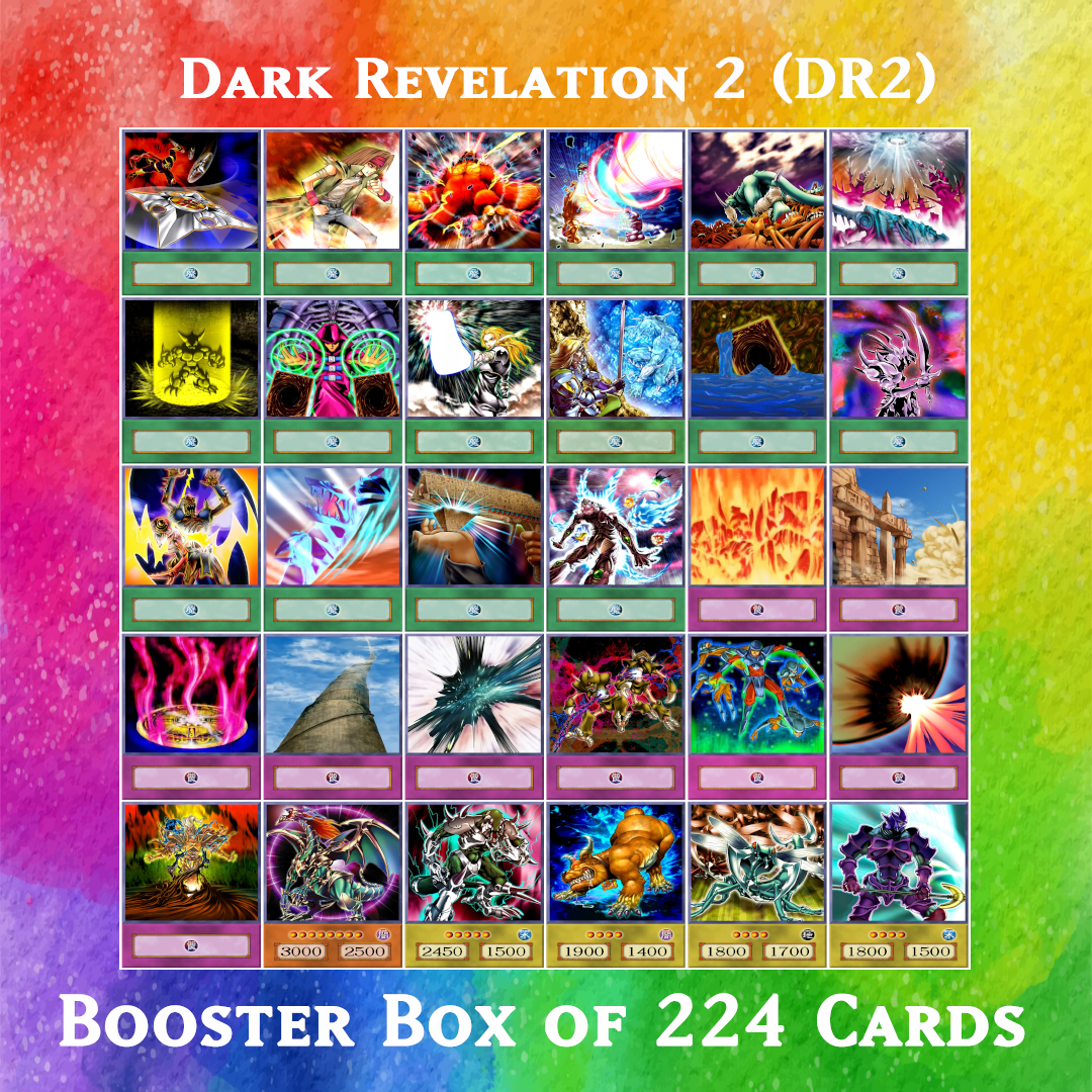 Yugioh Orica - Dark Revelation 2 (DR2) Booster Pack of 224 anime cards Yugioh Orica Vintage Yugioh Orica - Dark Revelation 2 (DR2) Booster Pack of 224 anime cards Yugioh Orica Vintage