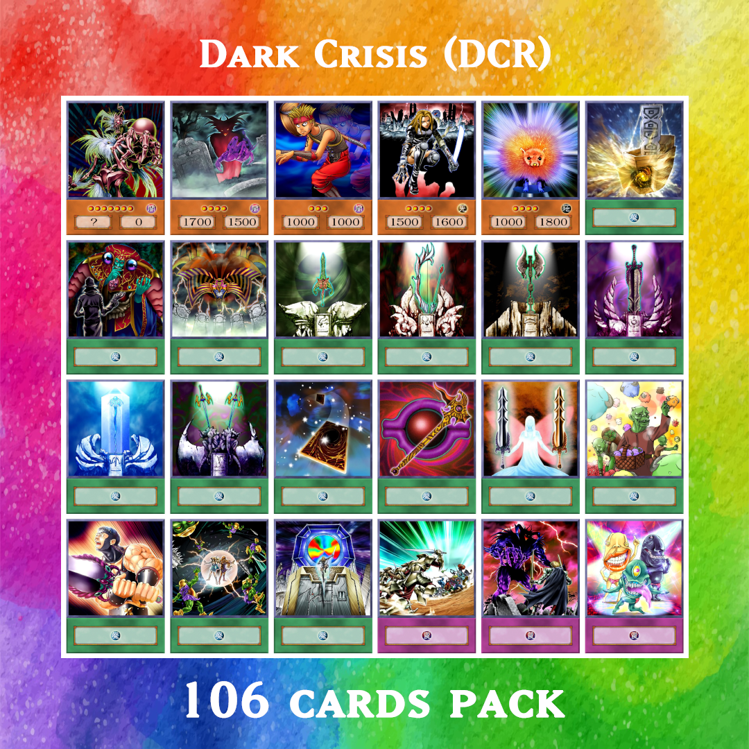 Yugioh Orica - Dark Crisis (DCR) Booster Pack / Series of 106 cards Yugioh Orica Vintage Yugioh Orica - Dark Crisis (DCR) Booster Pack / Series of 106 cards Yugioh Orica Vintage