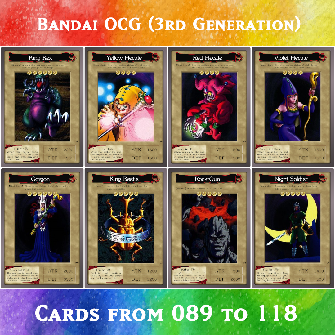 Yugioh Orica Bandai OCG 3rd Generation