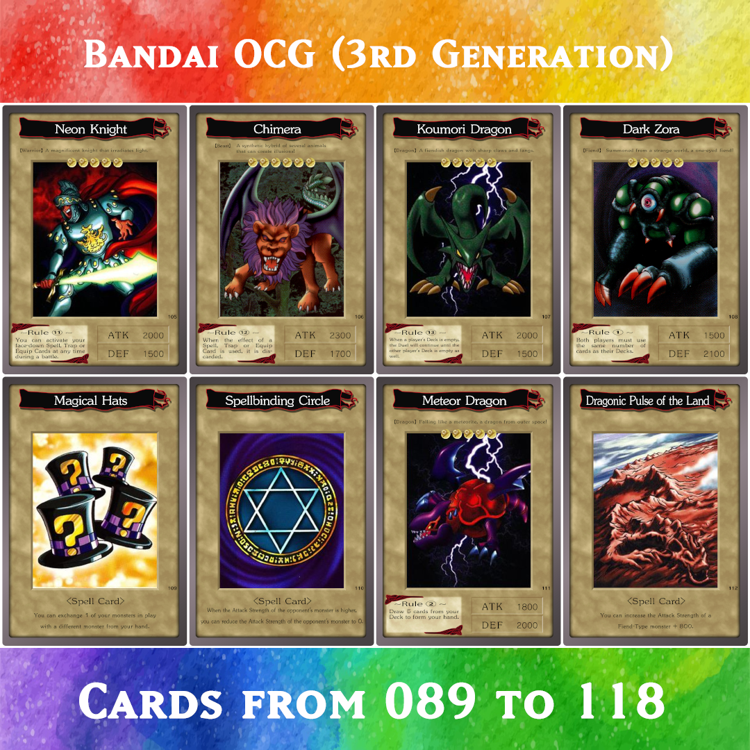 Yugioh Orica Bandai OCG 3rd Generation