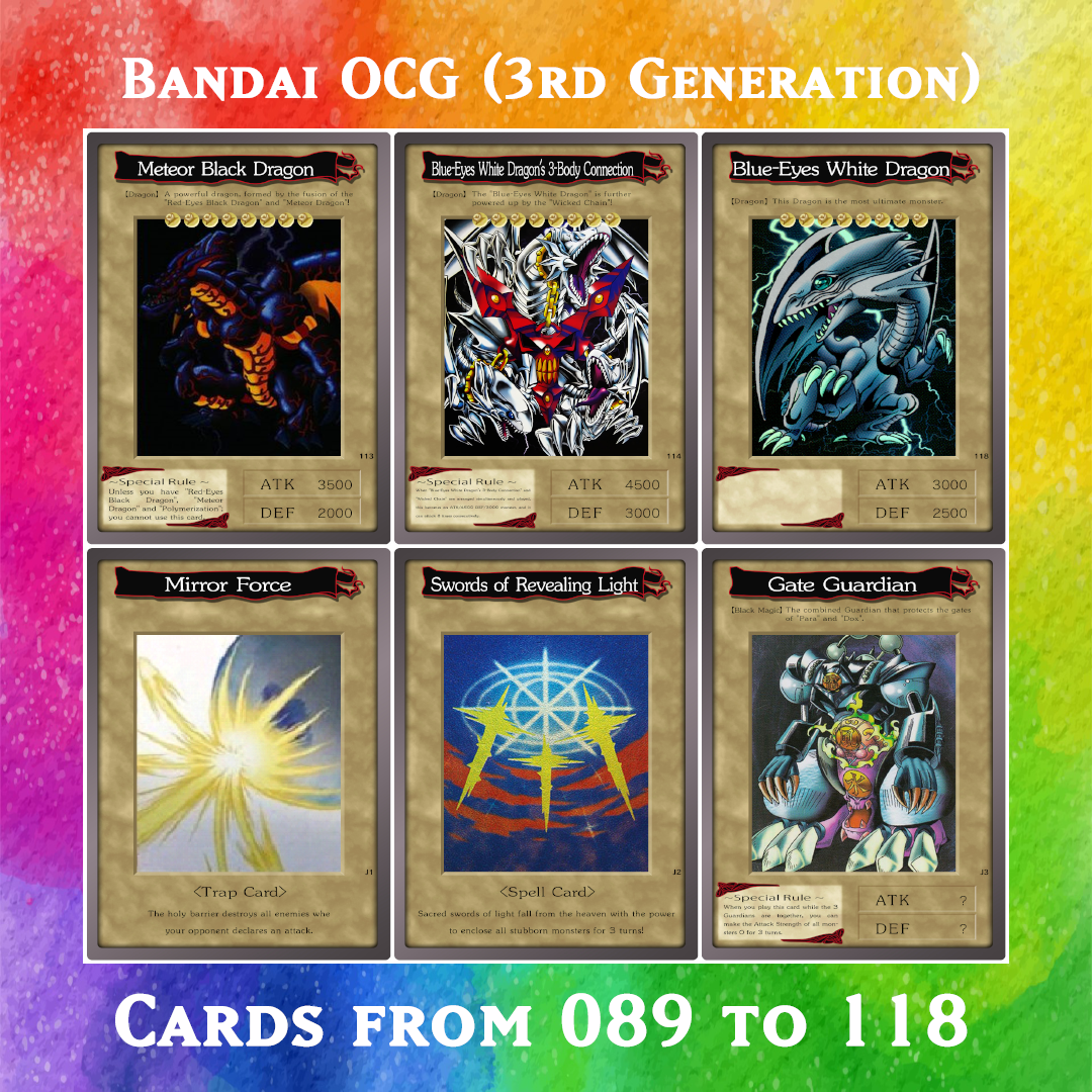 Yugioh Orica Bandai OCG 3rd Generation